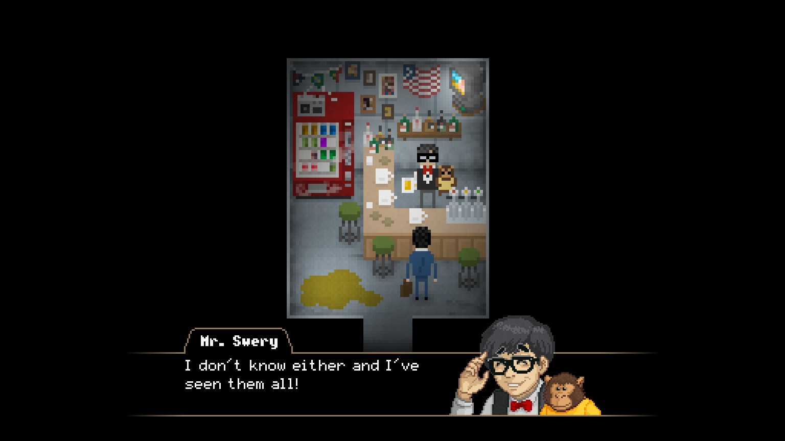 Mr. Swery: "I don't know either, and I've seen them all!"